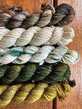 Load image into Gallery viewer, Mini hand dyed skeins (Greens)