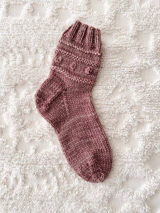 Rosebud hand knit socks - Darling Anne