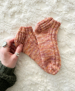 Hearts on Fire hand knit socks - Darling Anne