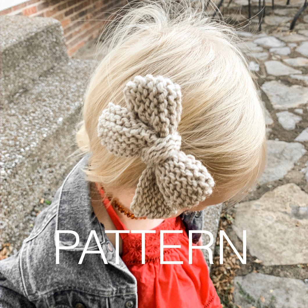 Chunky Hair Bow PATTERN // Knit Pattern - Darling Anne