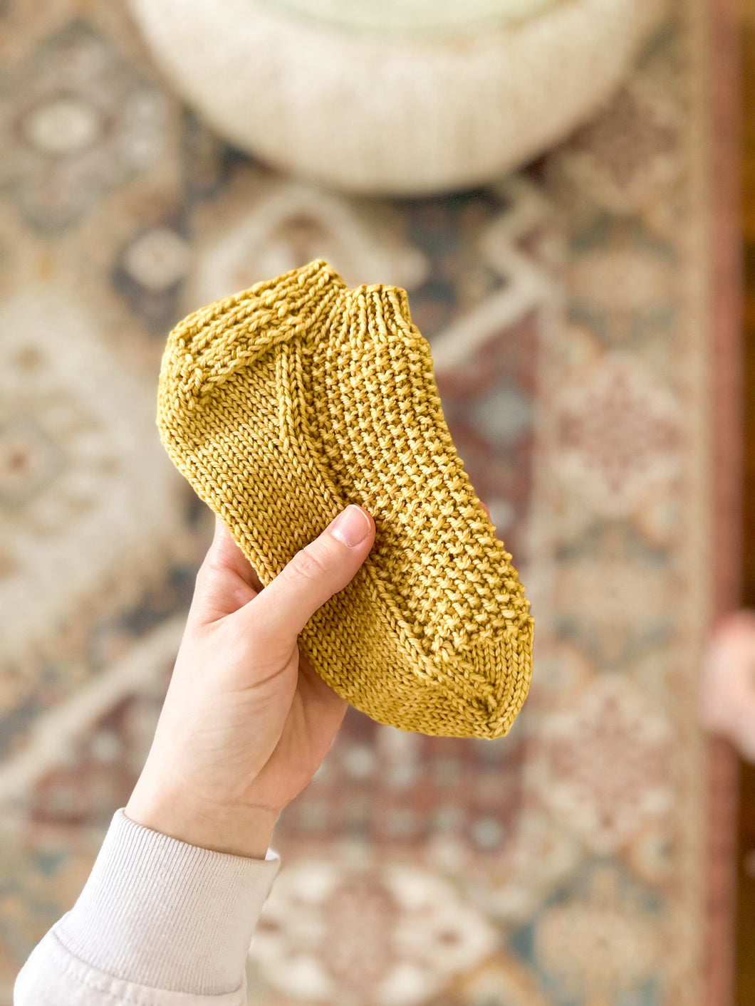 Sunflower hand knit socks (size 6-7) - Darling Anne