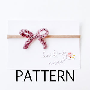 Classic Hair Bow PATTERN // Crochet Pattern - Darling Anne